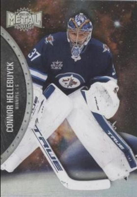 Connor Hellebuyck 2021 Metal Universe #85 Spectrum RAW