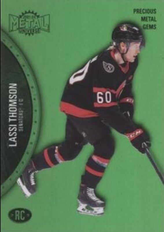 Lassi Thomson 2021 Metal Universe #194 Precious Metal Gems Green /100 Rookie RAW