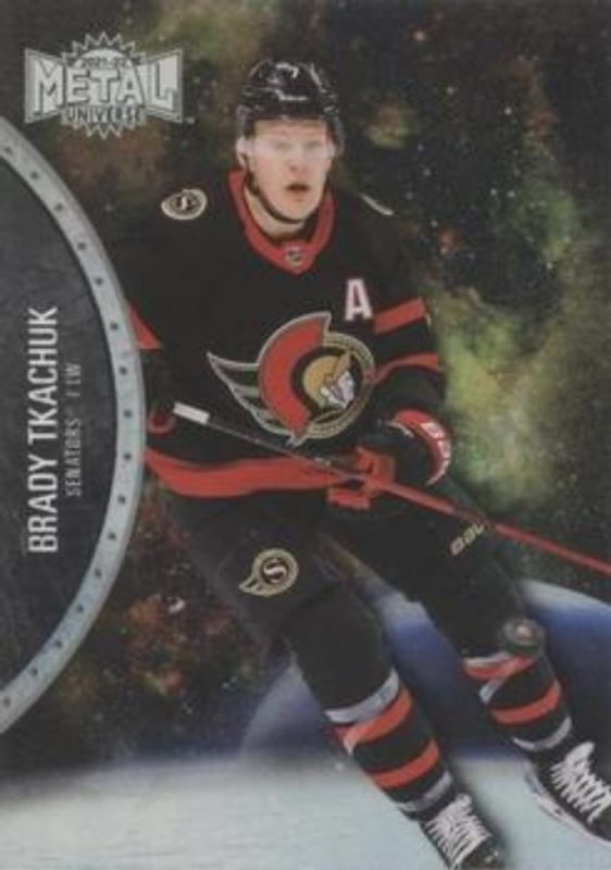 Brady Tkachuk 2021 Metal Universe #31 Spectrum RAW