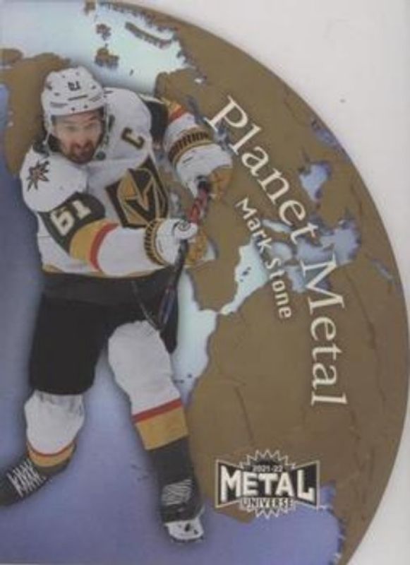Mark Stone 2021 Metal Universe #PM-11 Planet Metal Gold RAW