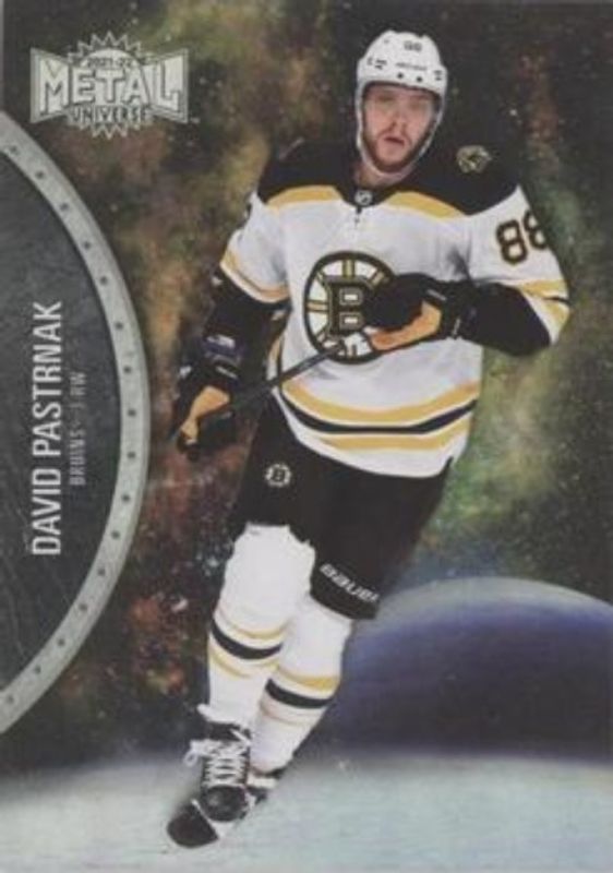 David Pastrnak 2021 Metal Universe #55 Spectrum RAW