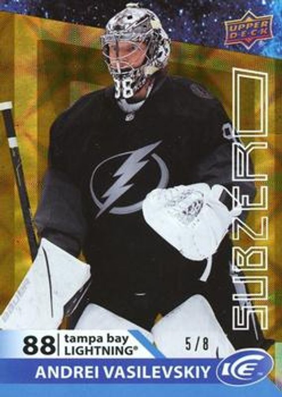 Andrei Vasilevskiy 2021 Upper Deck Ice #SZ-22 Sub Zero - Gold /8 RAW