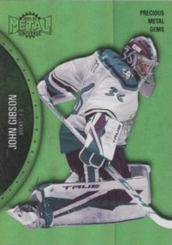 John Gibson 2021 Metal Universe #106 Precious Metal Gems Green /100 RAW