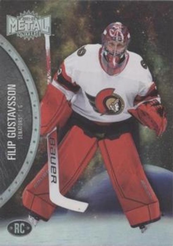Filip Gustavsson 2021 Metal Universe #159 Spectrum Rookie RAW