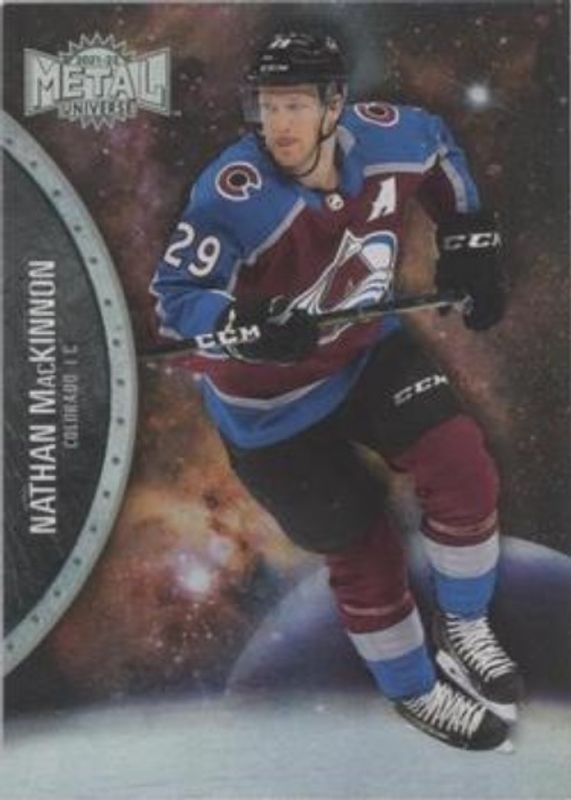 Nathan MacKinnon 2021 Metal Universe #75 Spectrum RAW