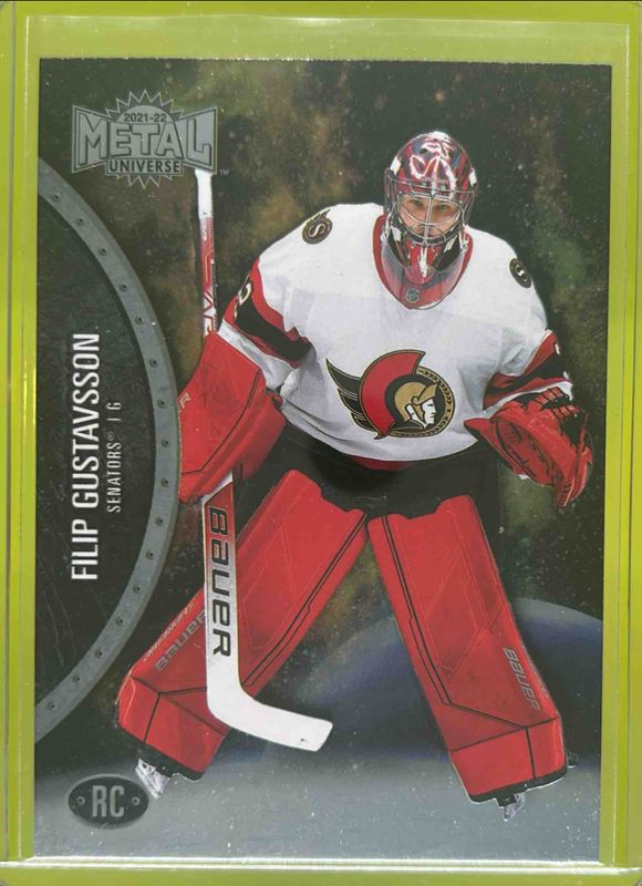 Filip Gustavsson 2021 Metal Universe #159 Base Rookie RAW