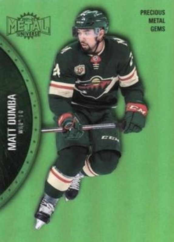 Matt Dumba 2021 Metal Universe #21 Precious Metal Gems Green /100 RAW