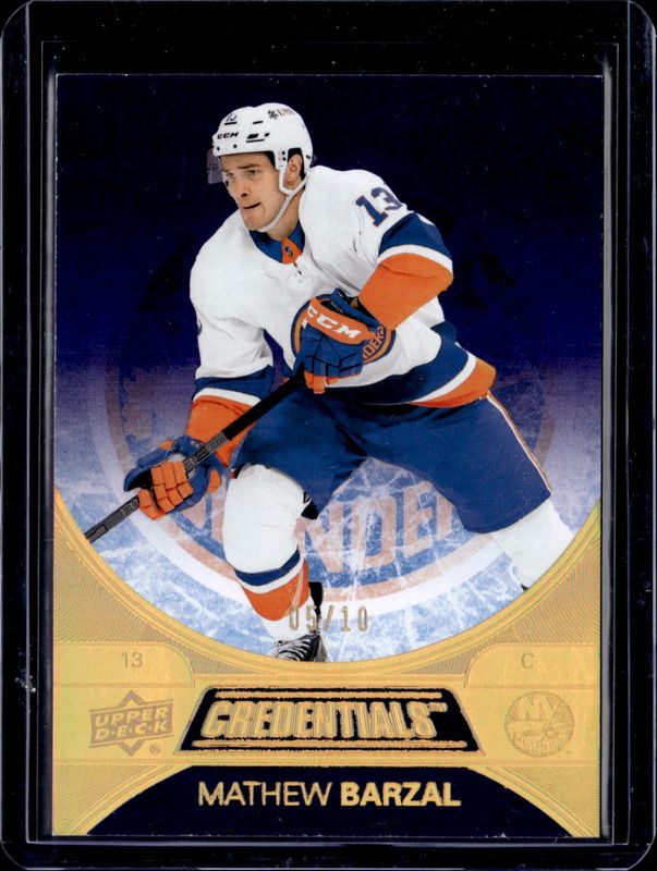 Mathew Barzal 2021 Upper Deck Credentials #23 Purple /10 RAW