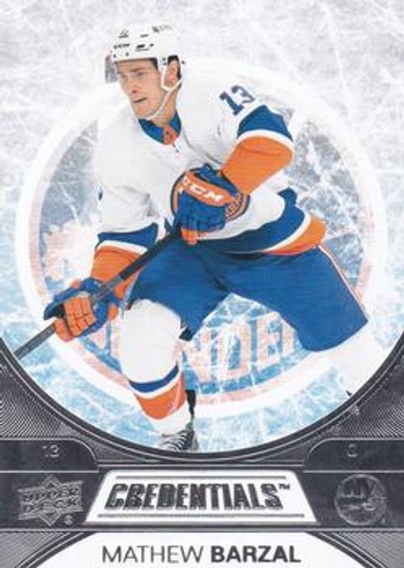 Mathew Barzal 2021 Upper Deck Credentials #23 Base /999 RAW