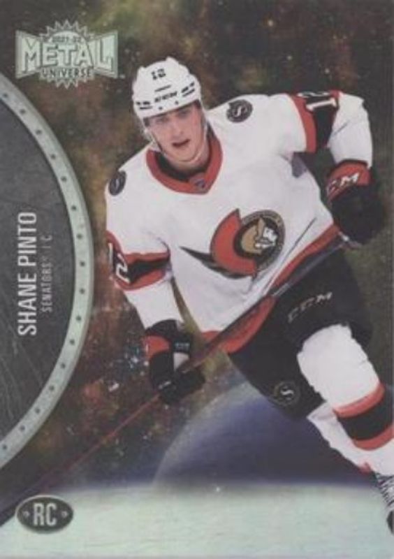 Shane Pinto 2021 Metal Universe #157 Spectrum Rookie RAW