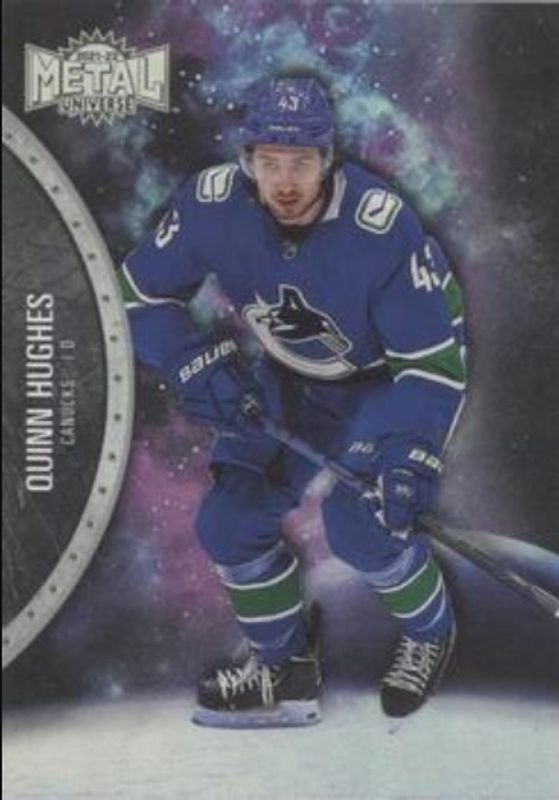 Quinn Hughes 2021 Metal Universe #49 Spectrum RAW