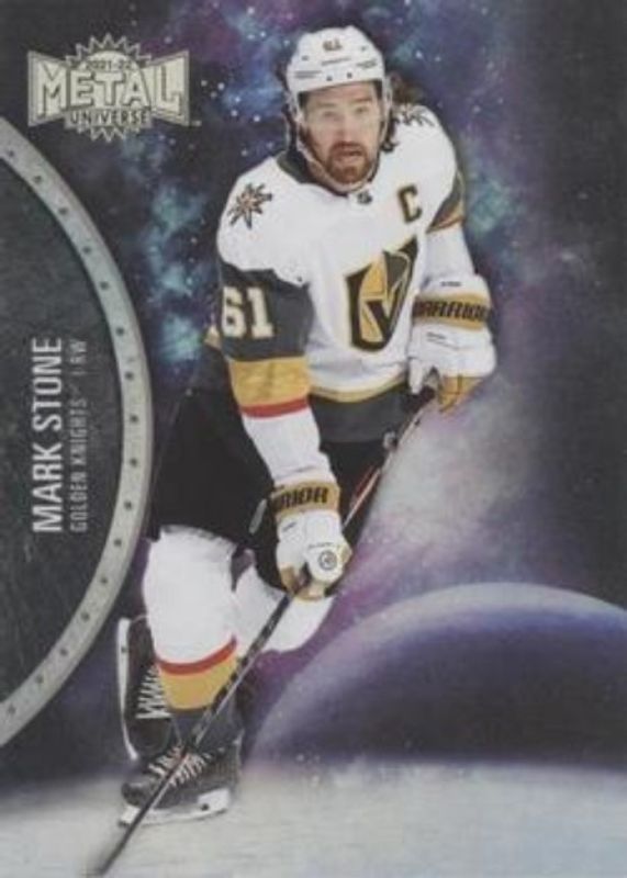 Mark Stone 2021 Metal Universe #80 Spectrum RAW