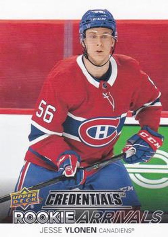 Jesse Ylonen 2021 Upper Deck Credentials #RA-44 Rookie Arrivals RAW