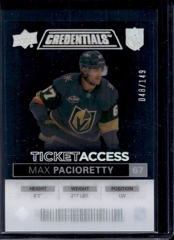 2021 Upper Deck Credentials #TA-MP Ticket Access - Acetate /149