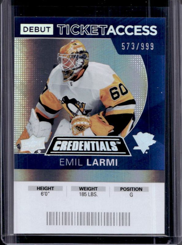 2021 Upper Deck Credentials #78 2020 Debut Ticket Access /999