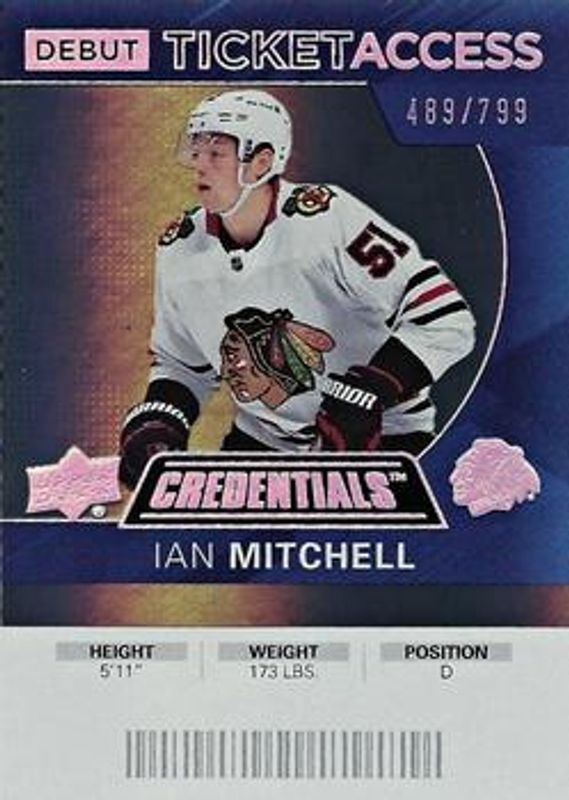 2021 Upper Deck Credentials #125 2020 Debut Ticket Access /999