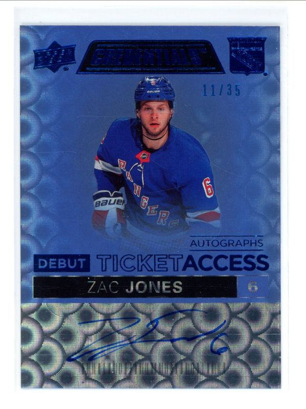 2021 Upper Deck Credentials #DTAA-ZJ Debut Ticket Access Autographs - Blue /35