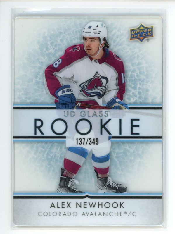 Alex Newhook 2021 Upper Deck Ovation #GR-10 UD Glass Rookies /349 RAW
