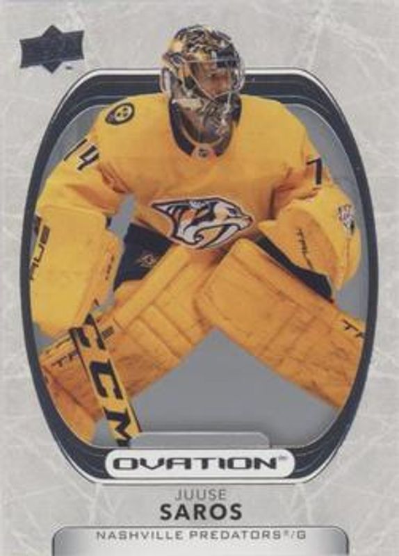 Juuse Saros 2021 Upper Deck Ovation #35 Base RAW