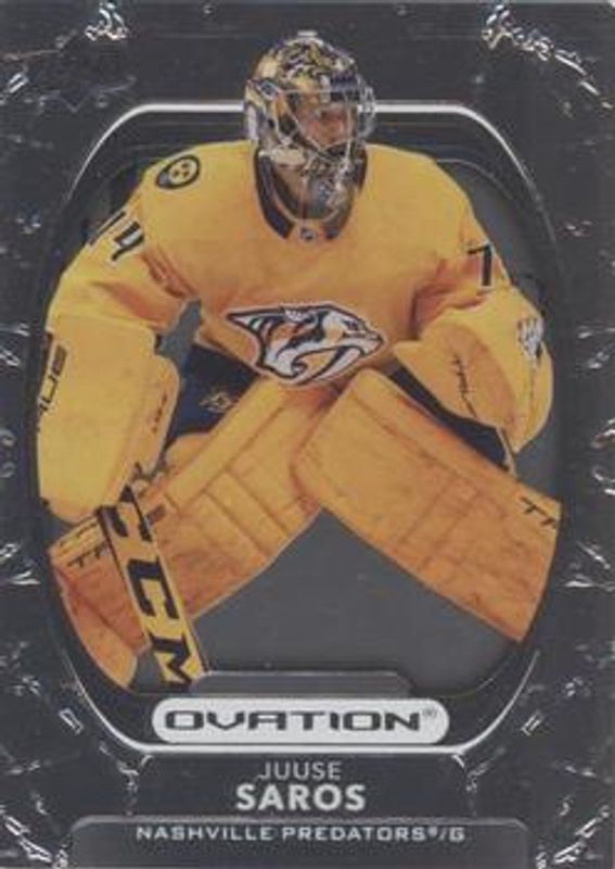 Juuse Saros 2021 Upper Deck Ovation #35 Silver Foil RAW