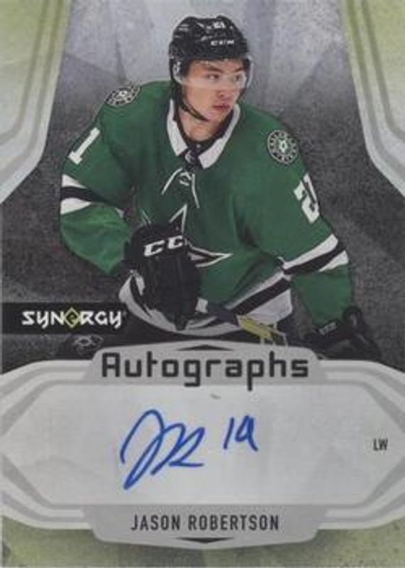 Jason Robertson 2021 Upper Deck Synergy #A-JR Autographs Mystery Black Achievements RAW