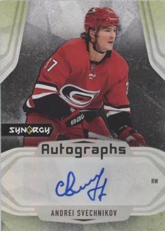 Andrei Svechnikov 2021 Upper Deck Synergy #A-AS Autographs Mystery Black Achievements RAW