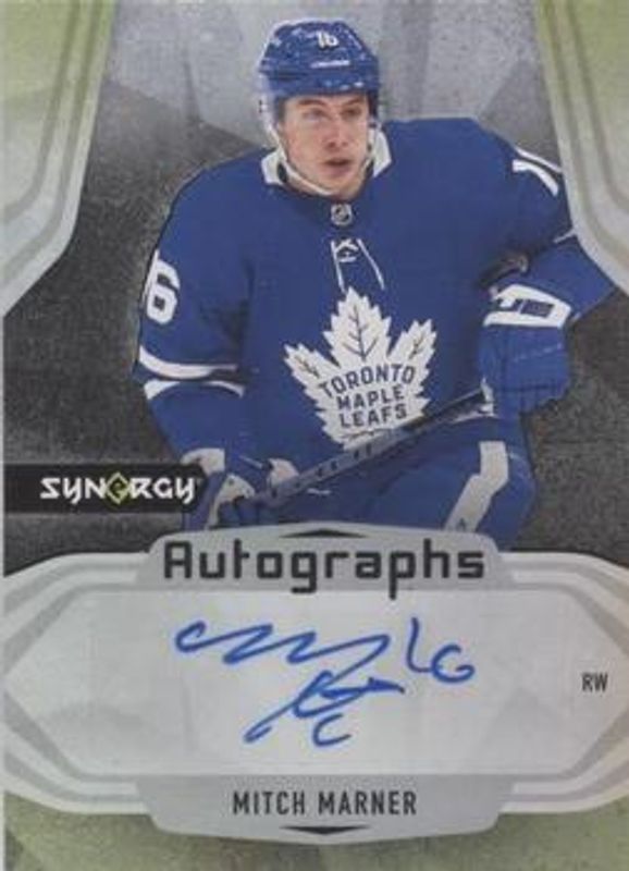 Mitch Marner 2021 Upper Deck Synergy #A-MM Autographs Mystery Black Achievements RAW