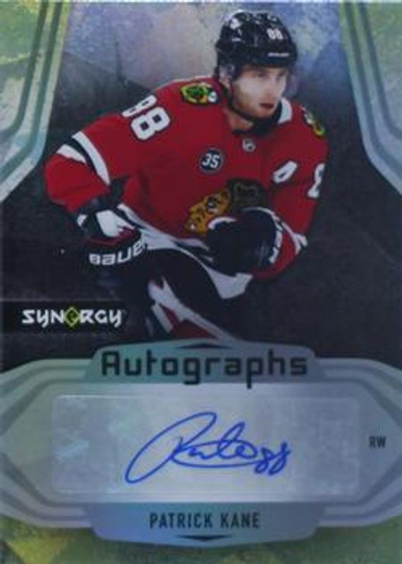 Patrick Kane 2021 Upper Deck Synergy #A-PK Autographs Mystery Black Achievements RAW