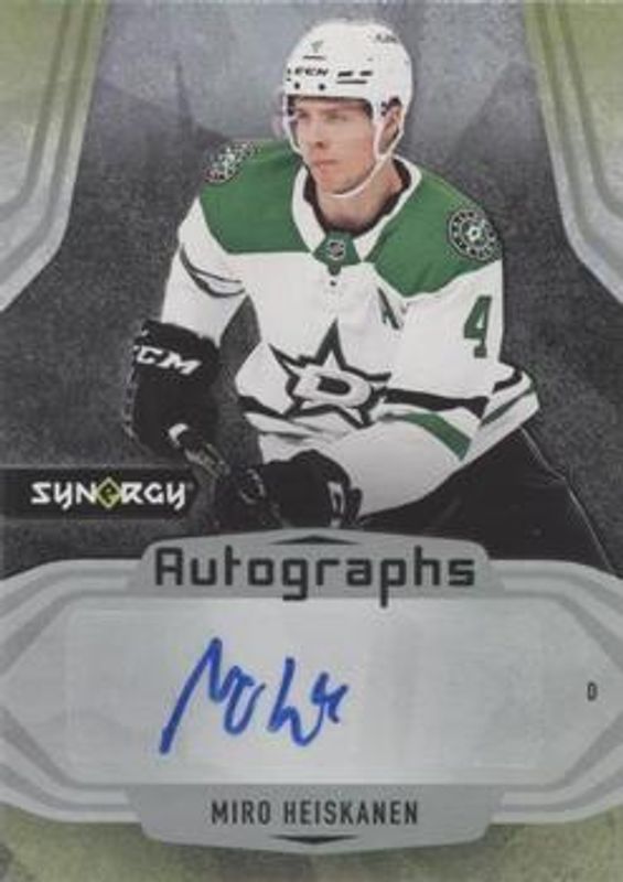 Miro Heiskanen 2021 Upper Deck Synergy #A-MH Autographs Mystery Black Achievements RAW
