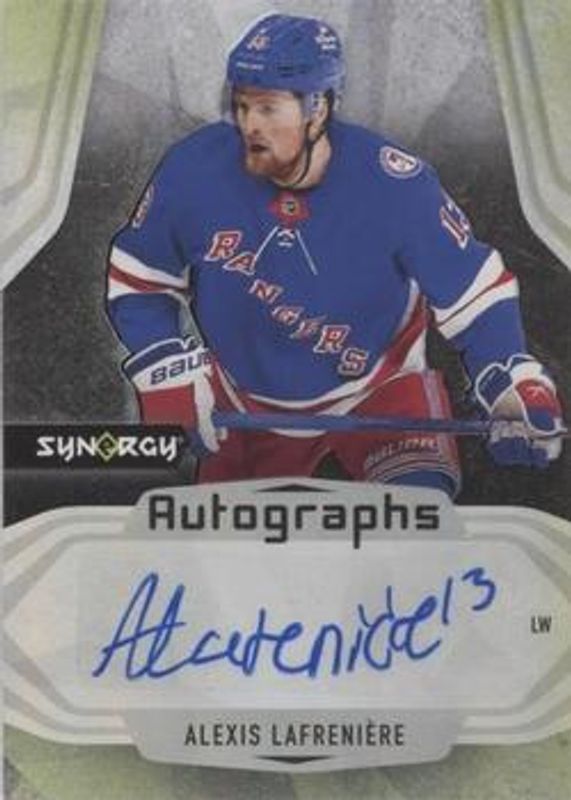 Alexis Lafreniere 2021 Upper Deck Synergy #A-AL Autographs Mystery Black Achievements RAW