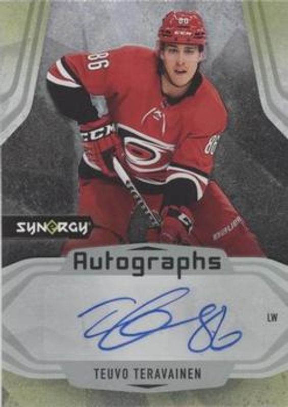 Teuvo Teravainen 2021 Upper Deck Synergy #A-TE Autographs Mystery Black Achievements RAW