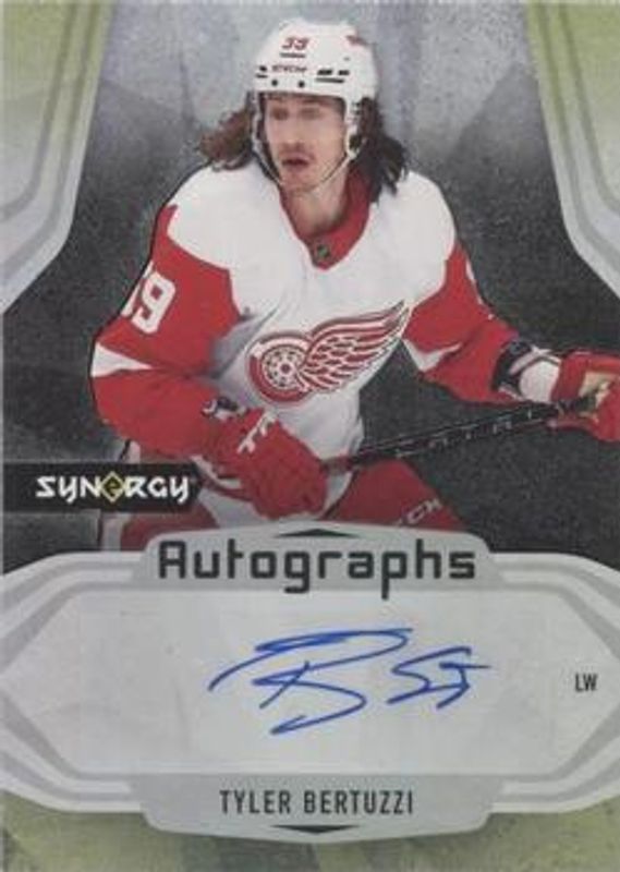 Tyler Bertuzzi 2021 Upper Deck Synergy #A-TB Autographs Mystery Black Achievements RAW
