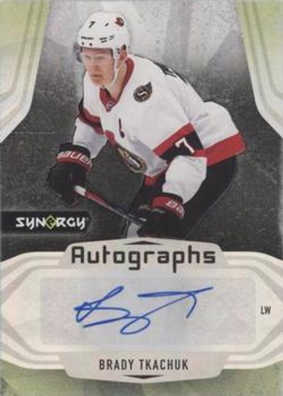Brady Tkachuk 2021 Upper Deck Synergy #A-BT Autographs Mystery Black Achievements RAW
