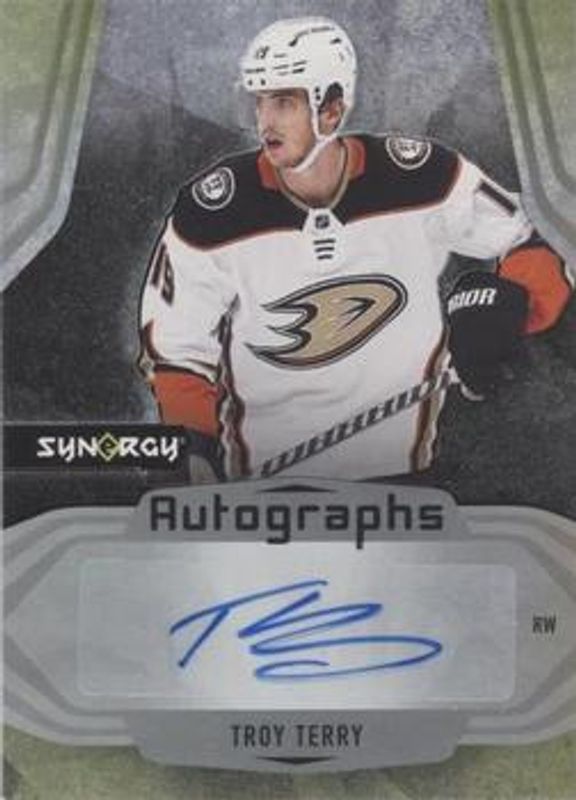 Troy Terry 2021 Upper Deck Synergy #A-TT Autographs Mystery Black Achievements RAW