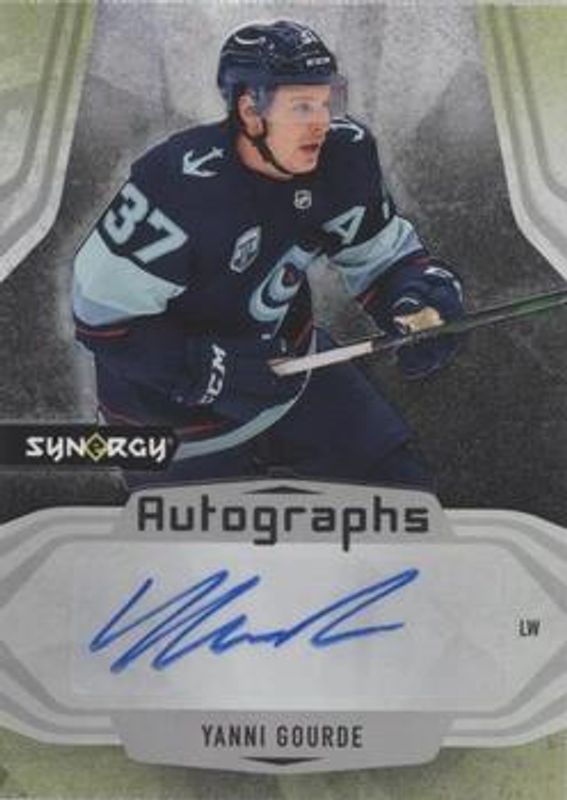 Yanni Gourde 2021 Upper Deck Synergy #A-YG Autographs Mystery Black Achievements RAW