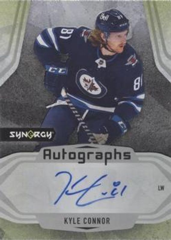 Kyle Connor 2021 Upper Deck Synergy #A-KC Autographs Mystery Black Achievements RAW