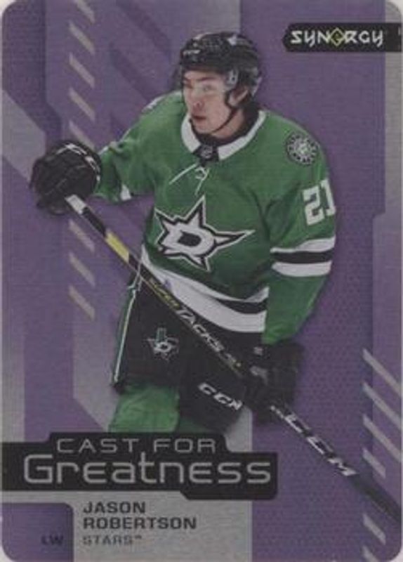 Jason Robertson 2021 Upper Deck Synergy #CG-2 Cast For Greatness - Purple RAW