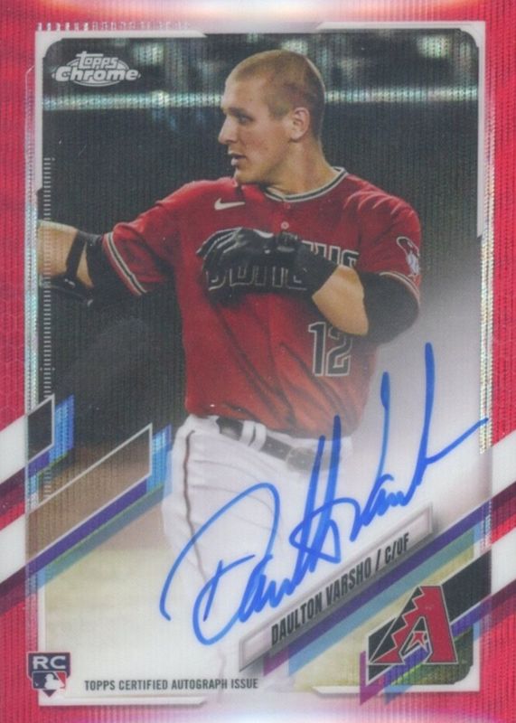 2021 Topps Chrome #RA-DV Rookie Auto - Red Wave Refractor /5