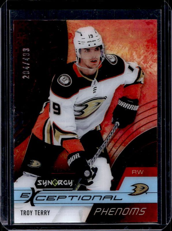 Troy Terry 2021 Upper Deck Synergy #EP-TT Exceptional Phenoms - Red /499 RAW