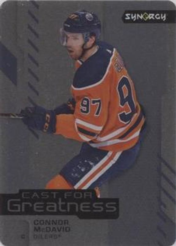 Connor McDavid 2021 Upper Deck Synergy #CG-1 Cast For Greatness RAW