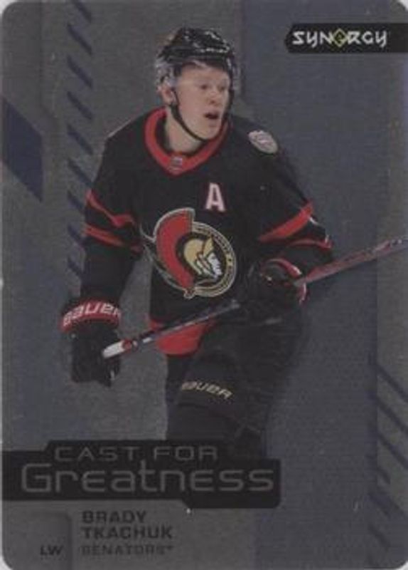 Brady Tkachuk 2021 Upper Deck Synergy #CG-23 Cast For Greatness RAW
