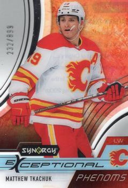 Matthew Tkachuk 2021 Upper Deck Synergy #EP-MT Exceptional Phenoms /899 RAW