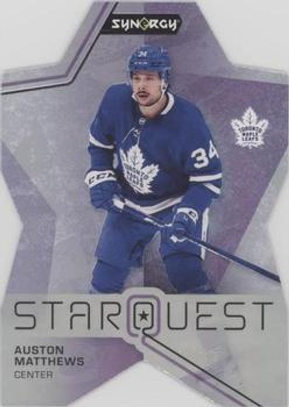 Auston Matthews 2021 Upper Deck Synergy #SQ-4 Star Quest RAW