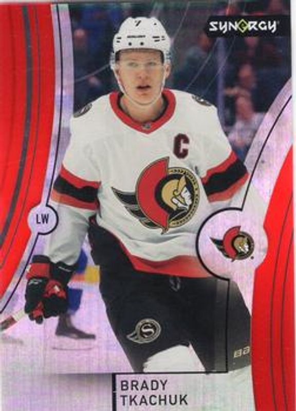 Brady Tkachuk 2021 Upper Deck Synergy #10 Red RAW