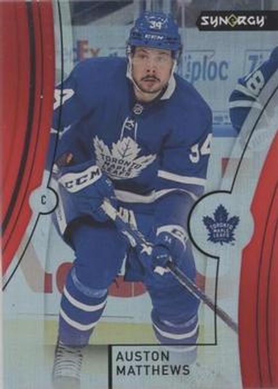 Auston Matthews 2021 Upper Deck Synergy #31 Red RAW