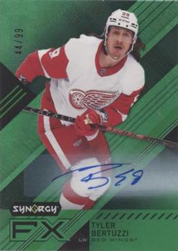 Tyler Bertuzzi 2021 Upper Deck Synergy #FX-TB Synergy FX - Green /99 RAW