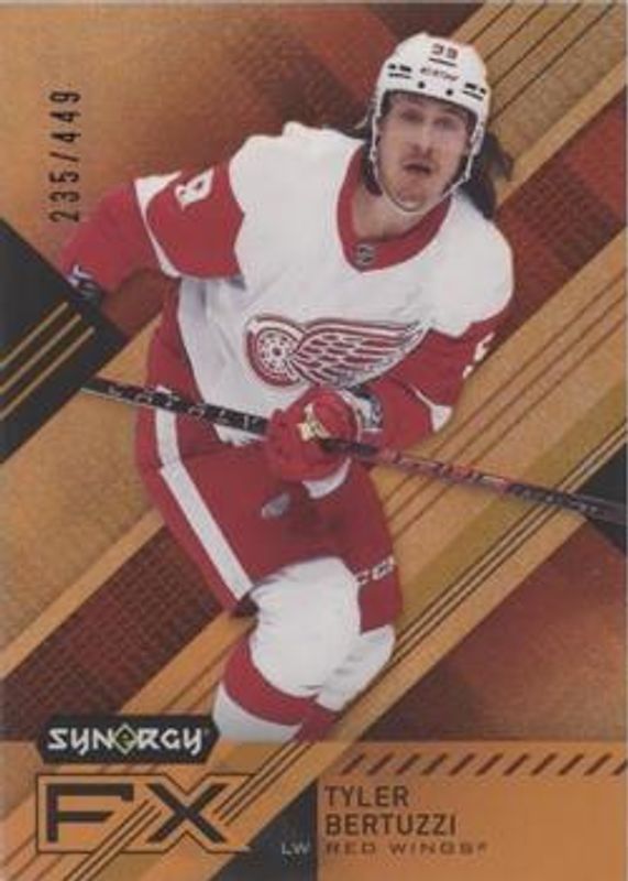 Tyler Bertuzzi 2021 Upper Deck Synergy #FX-TB Synergy FX - Orange /449 RAW