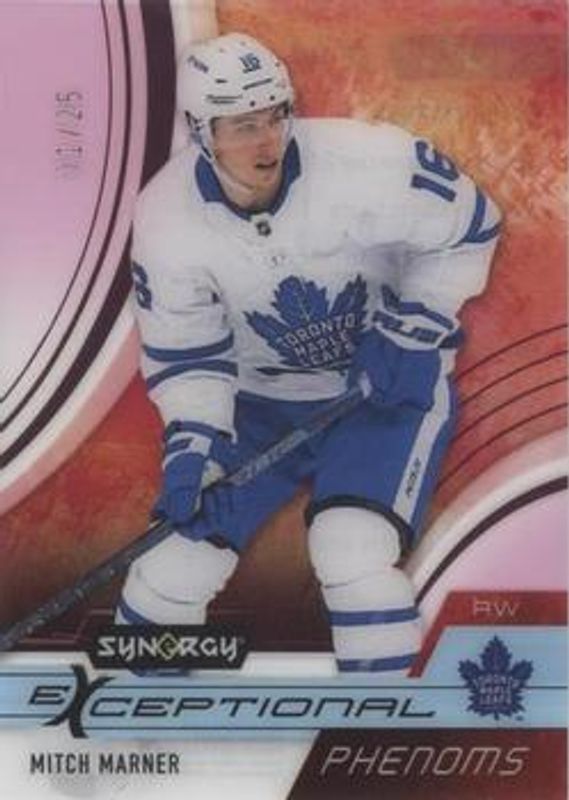 Mitch Marner 2021 Upper Deck Synergy #EP-MM Exceptional Phenoms - Pink /25 RAW