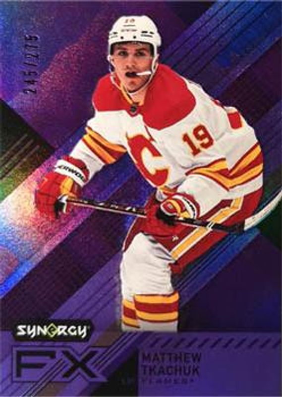 Matthew Tkachuk 2021 Upper Deck Synergy #FX-MT Synergy FX - Purple /275 RAW