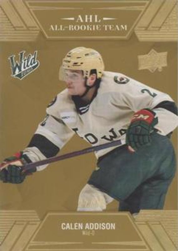 Calen Addison 2021 Upper Deck AHL #R-2 AHL All Rookie Team - Gold /25 RAW